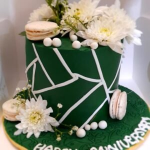 Olive Green Anniversary cake